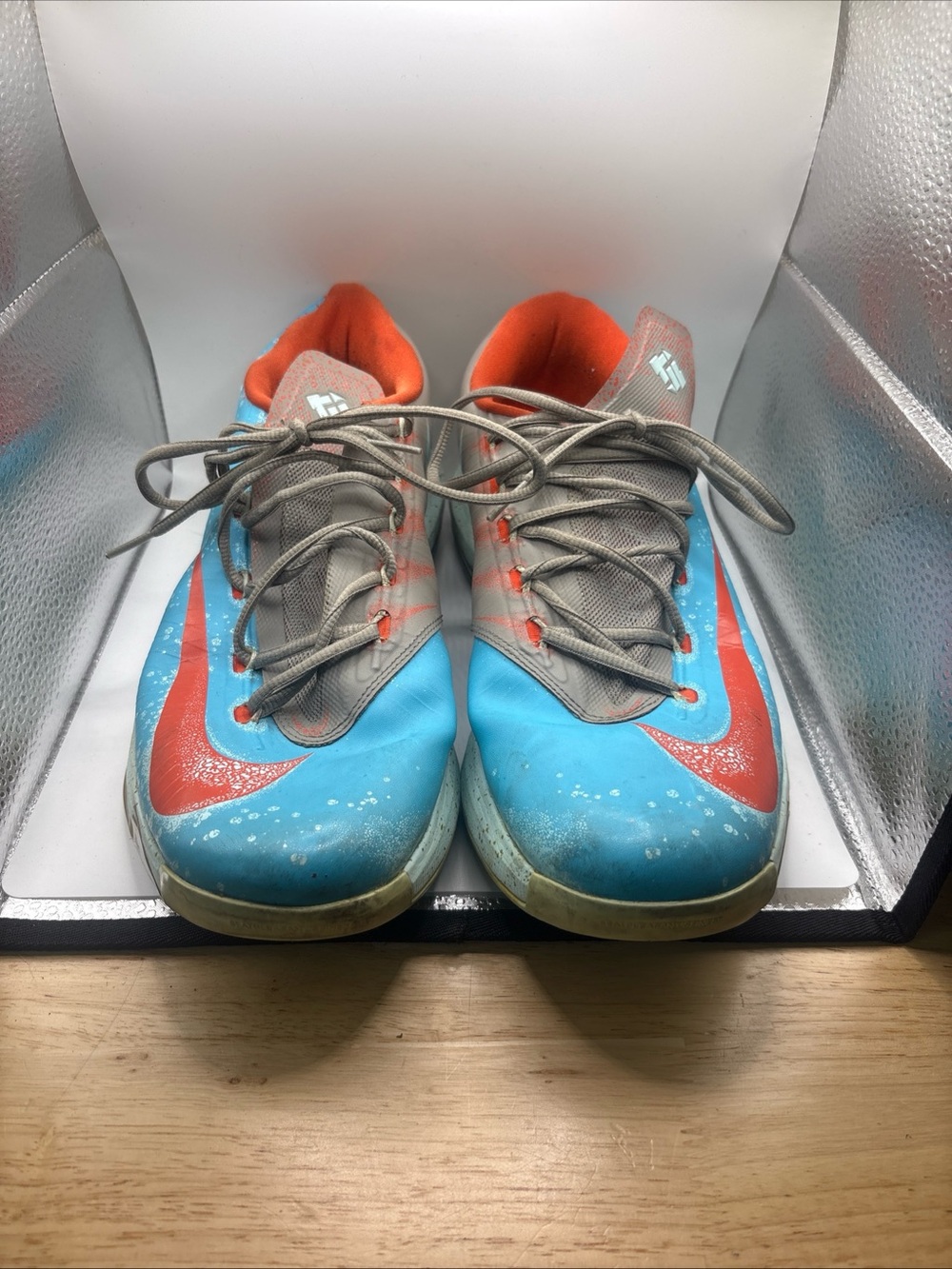 RARE🔥 Sz 13 Nike KD 6 Maryland Blue Crab Splat 599424-400 Men's Shoes